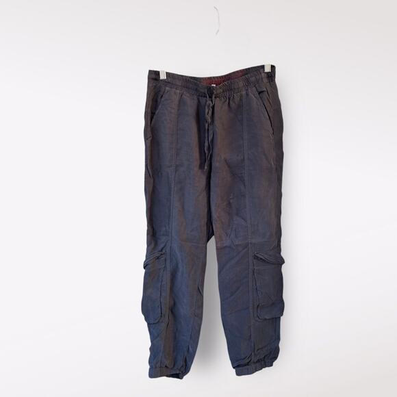 Pete & Greta Johnny Was Womens Pull On Cargo Pants Size XS Y2K Pockets Grey Boho - Picture 1 of 16